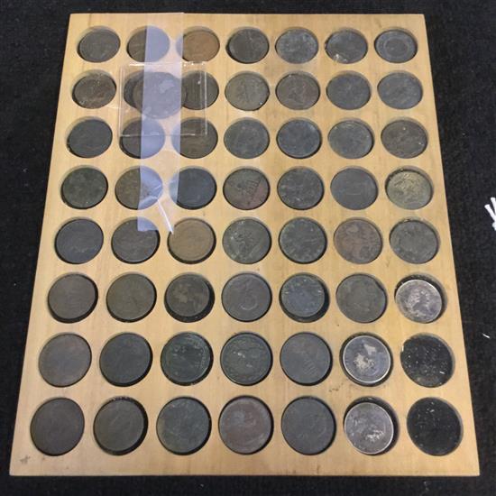 Collection of 18th/19thC copper coins and tokens (56)